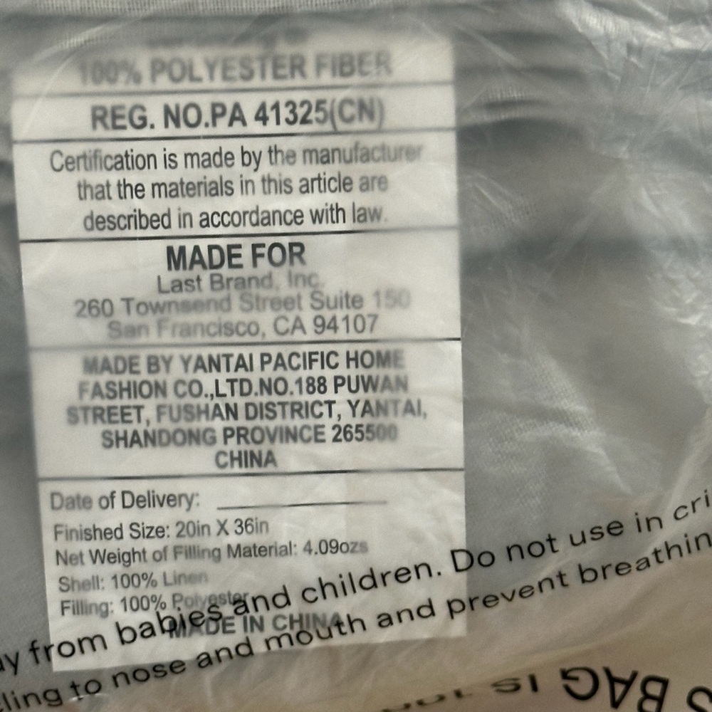 Reserved NWOT QUINCE European Linen Dream Sham Set King Mist 3984 - Picture 8 of 10
